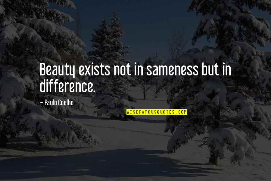 Chandos Cantina Quotes By Paulo Coelho: Beauty exists not in sameness but in difference.
