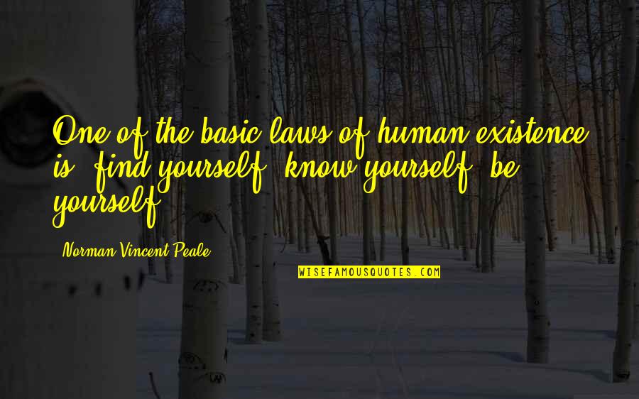 Chandulal Baradari Quotes By Norman Vincent Peale: One of the basic laws of human existence