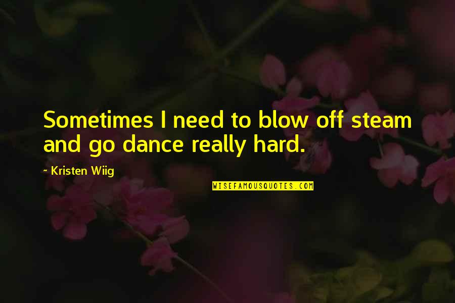 Chanel No 5 Perfume Quotes By Kristen Wiig: Sometimes I need to blow off steam and