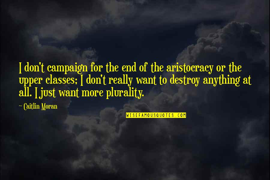 Chaneque Y Quotes By Caitlin Moran: I don't campaign for the end of the