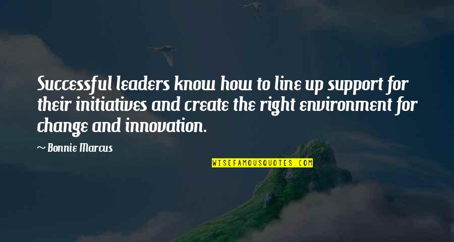 Change And Innovation Quotes By Bonnie Marcus: Successful leaders know how to line up support