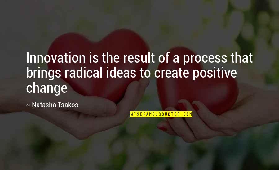 Change And Innovation Quotes By Natasha Tsakos: Innovation is the result of a process that