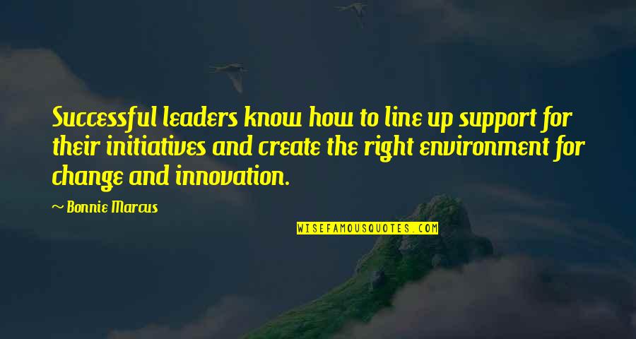 Change And Leadership Quotes By Bonnie Marcus: Successful leaders know how to line up support