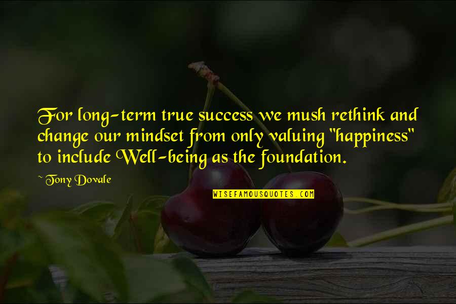 Change And Success Quotes By Tony Dovale: For long-term true success we mush rethink and