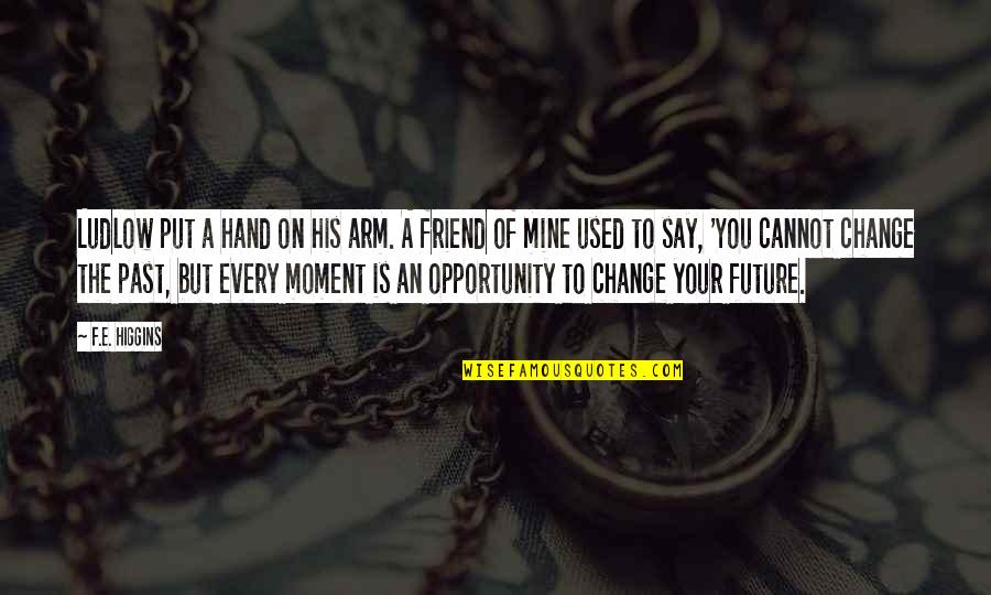 Change And The Future Quotes By F.E. Higgins: Ludlow put a hand on his arm. A