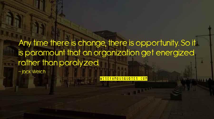 Change As An Opportunity Quotes By Jack Welch: Any time there is change, there is opportunity.