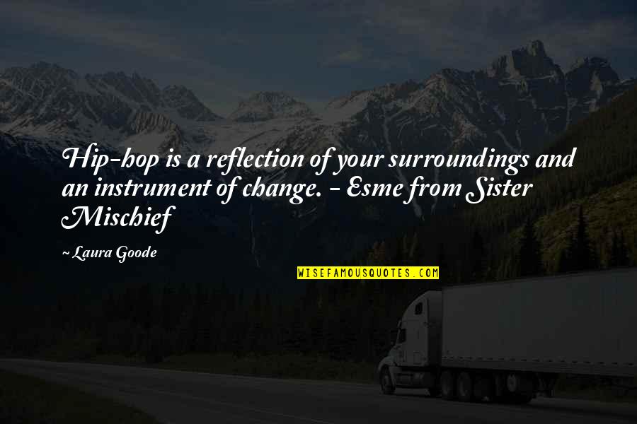 Change From Quotes By Laura Goode: Hip-hop is a reflection of your surroundings and