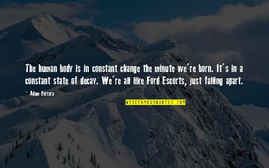 Change Funny Quotes By Adam Ferrara: The human body is in constant change the
