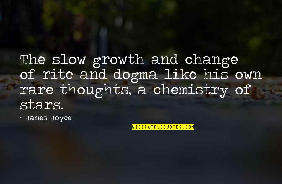 Change Growth Quotes By James Joyce: The slow growth and change of rite and