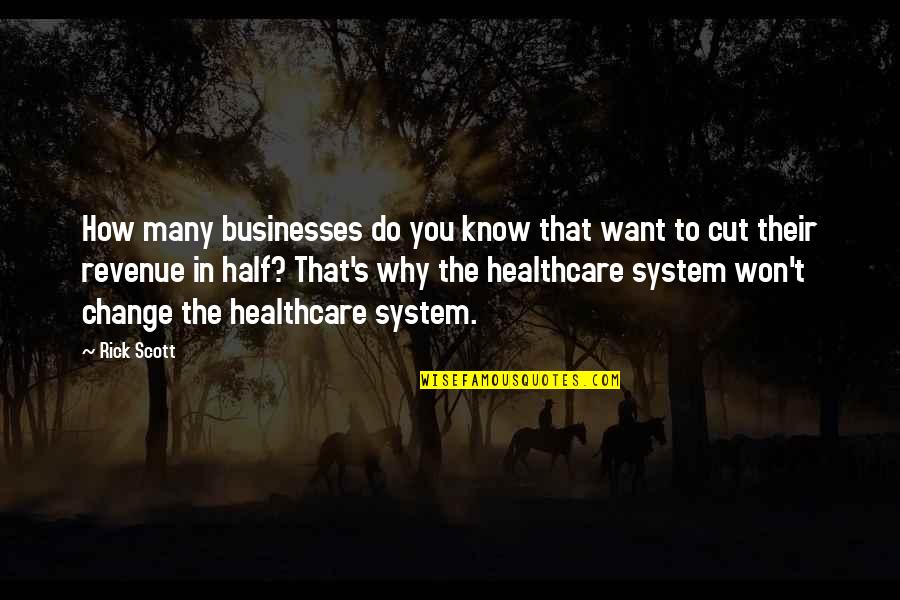 Change In Healthcare Quotes By Rick Scott: How many businesses do you know that want