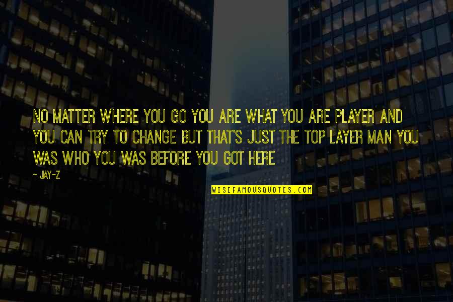 Change Is Here Quotes By Jay-Z: No matter where you go you are what