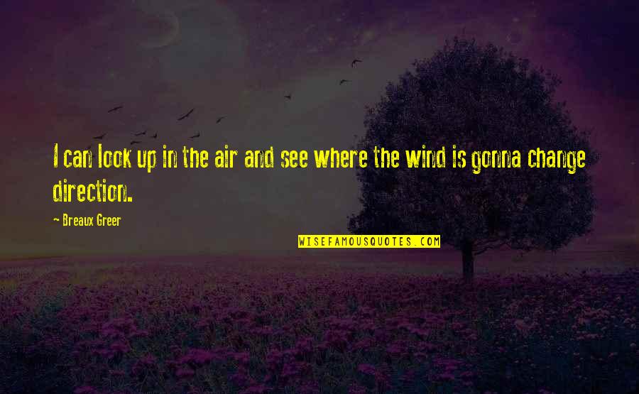 Change Is In The Air Quotes By Breaux Greer: I can look up in the air and