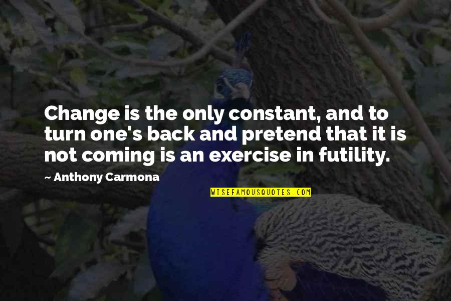 Change Is The Only Constant Quotes By Anthony Carmona: Change is the only constant, and to turn