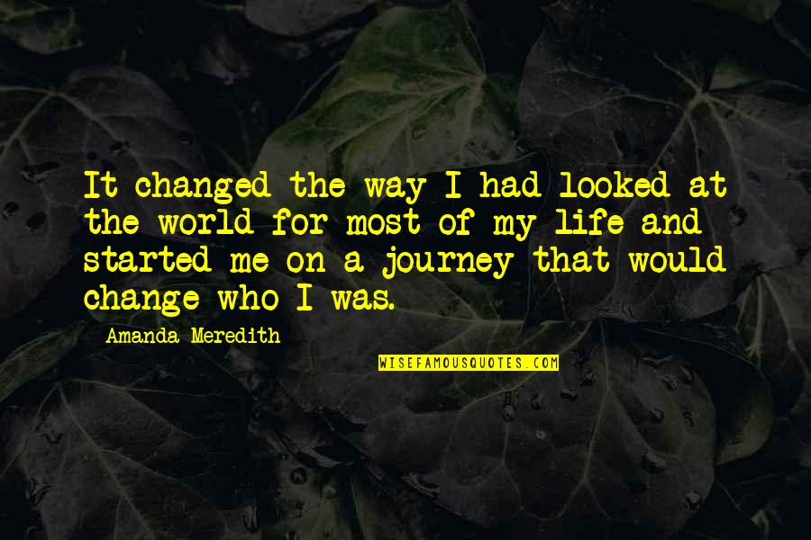 Change My Way Quotes By Amanda Meredith: It changed the way I had looked at