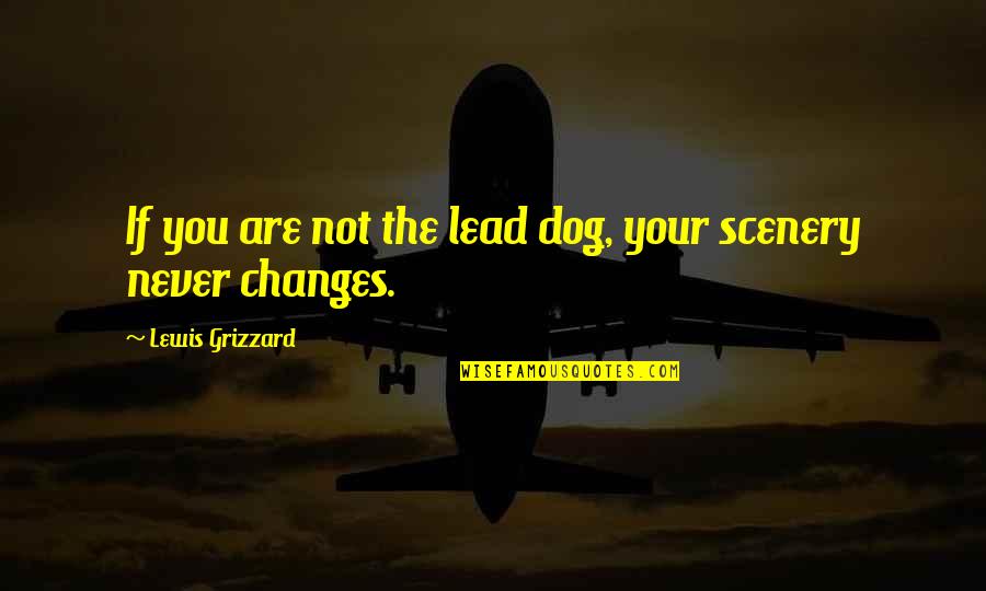 Change Scenery Quotes By Lewis Grizzard: If you are not the lead dog, your