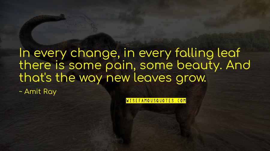 Change The Way Of Life Quotes By Amit Ray: In every change, in every falling leaf there