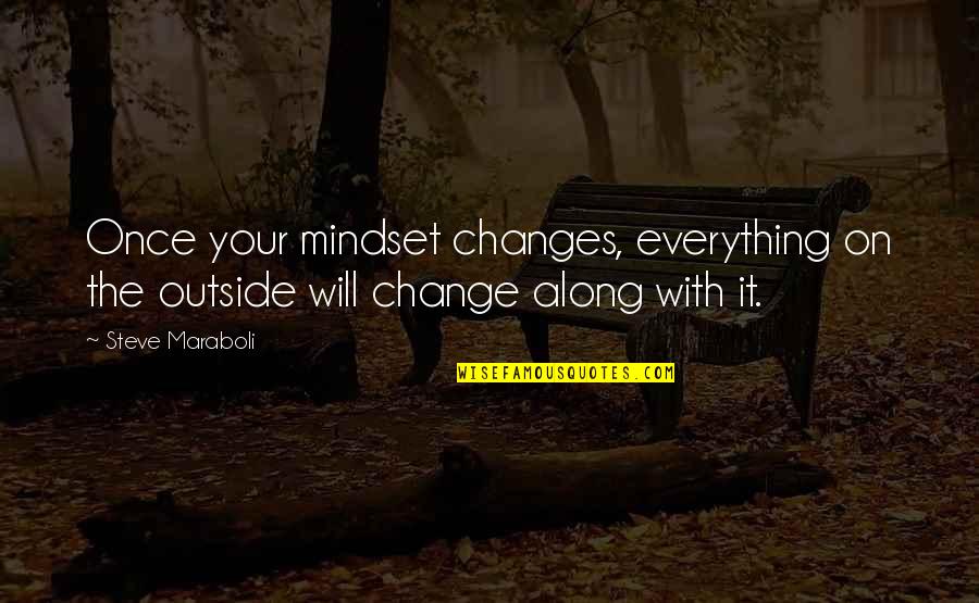 Change Your Mindset Quotes By Steve Maraboli: Once your mindset changes, everything on the outside