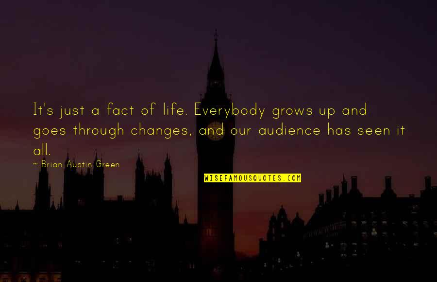 Changes And Life Quotes By Brian Austin Green: It's just a fact of life. Everybody grows Changes And Life Quotes By Brian Austin Green: It's just a fact of life. Everybody grows