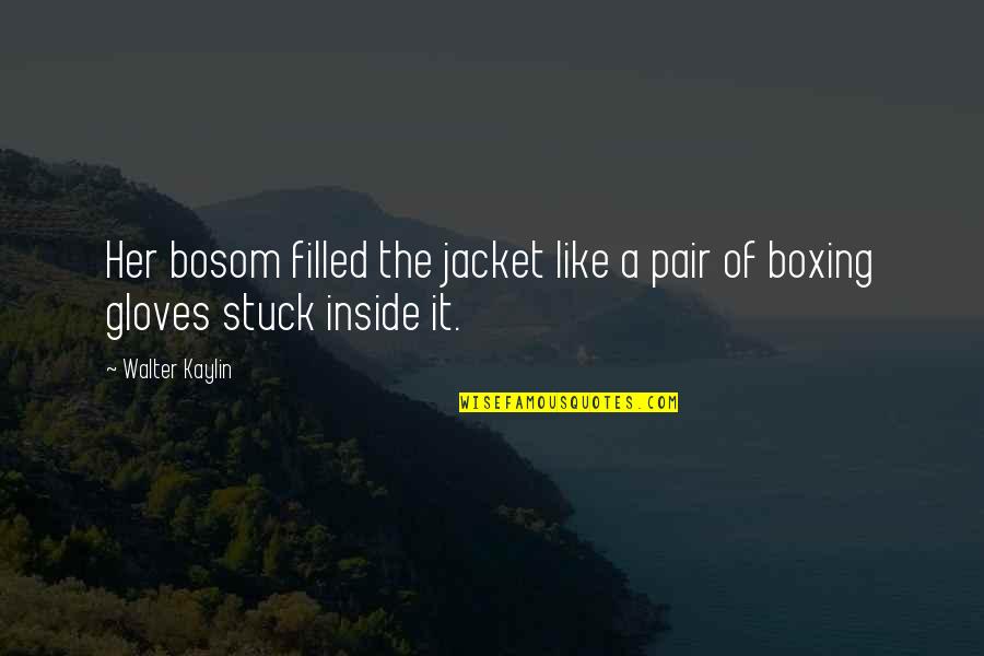 Changes Coming Quotes By Walter Kaylin: Her bosom filled the jacket like a pair