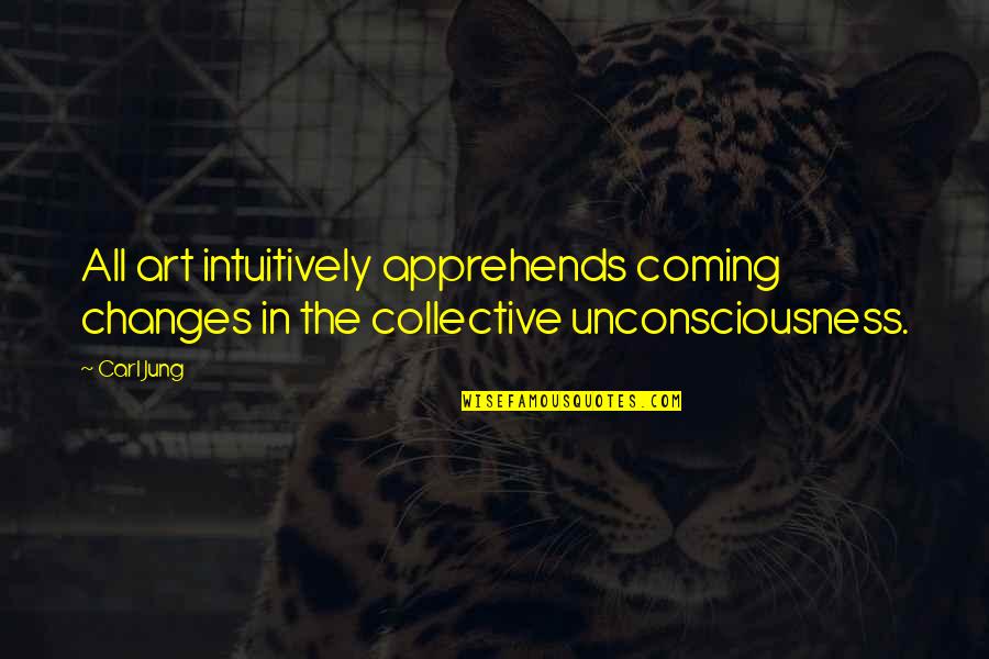 Changes Coming Soon Quotes By Carl Jung: All art intuitively apprehends coming changes in the
