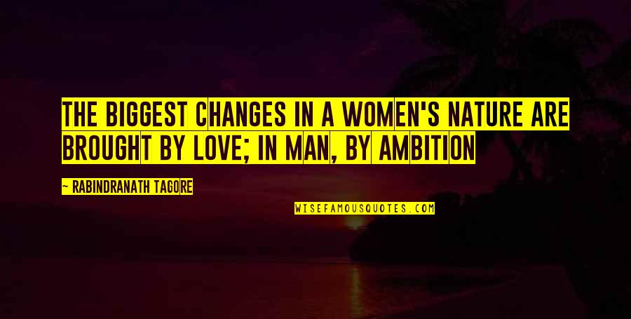 Changes In Life Quotes By Rabindranath Tagore: The biggest changes in a women's nature are