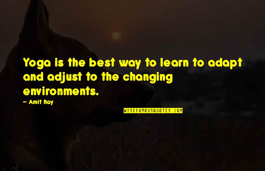 Changing The Environment Quotes By Amit Ray: Yoga is the best way to learn to