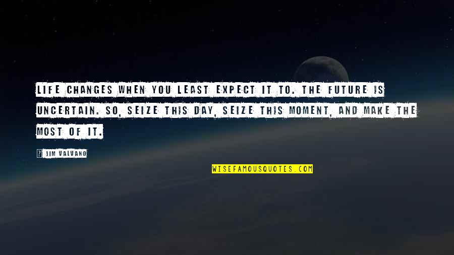 Changing The Life Quotes By Jim Valvano: Life changes when you least expect it to.