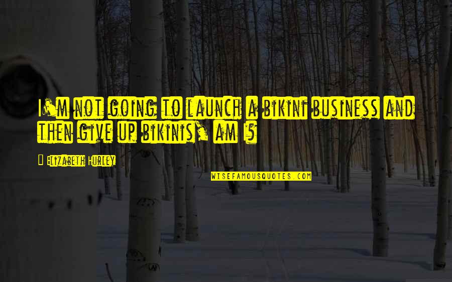 Changos Austin Quotes By Elizabeth Hurley: I'm not going to launch a bikini business Changos Austin Quotes By Elizabeth Hurley: I'm not going to launch a bikini business