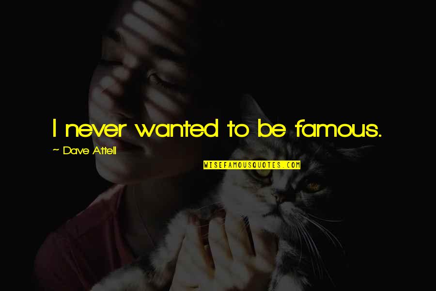Channelreading Quotes By Dave Attell: I never wanted to be famous. Channelreading Quotes By Dave Attell: I never wanted to be famous.