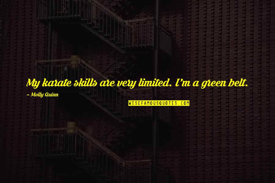 Channelthat Quotes By Molly Quinn: My karate skills are very limited. I'm a Channelthat Quotes By Molly Quinn: My karate skills are very limited. I'm a