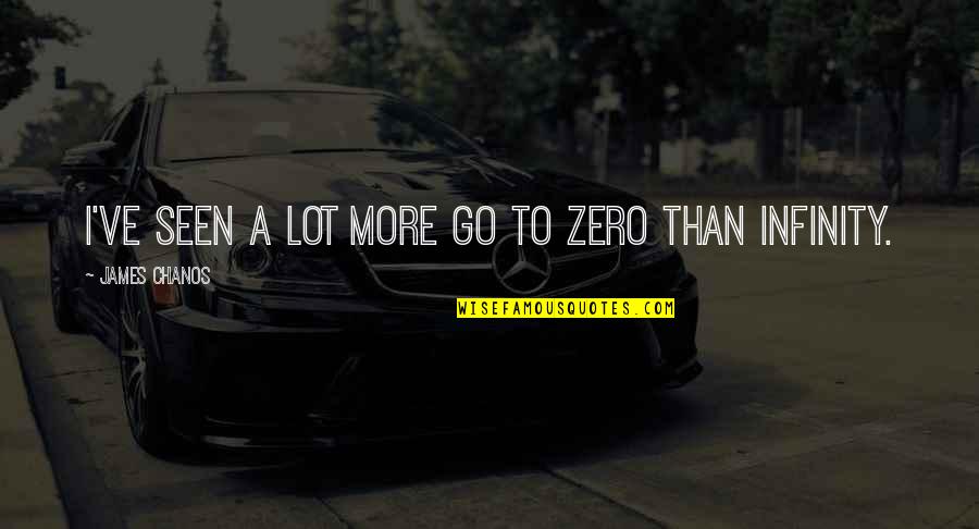 Chanos Chanos Quotes By James Chanos: I've seen a lot more go to zero Chanos Chanos Quotes By James Chanos: I've seen a lot more go to zero