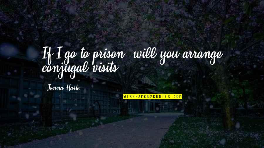 Chansonniers Quotes By Jenna Harte: If I go to prison, will you arrange