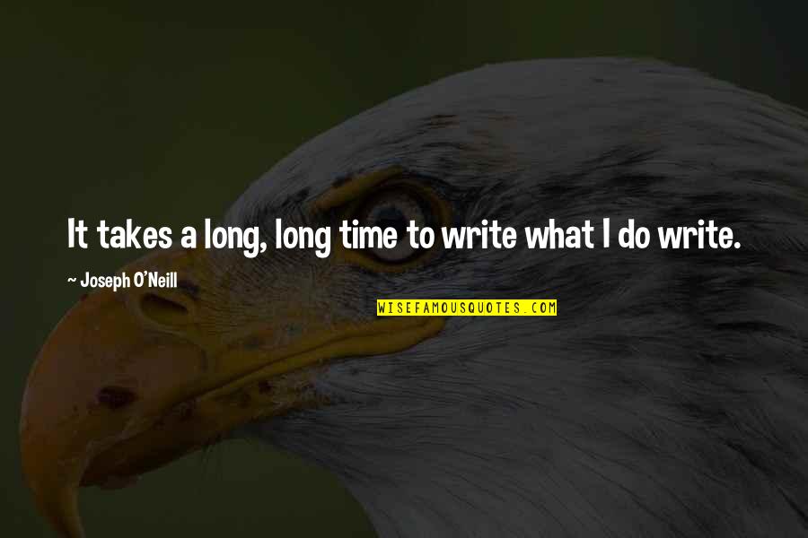Chansonniers Quotes By Joseph O'Neill: It takes a long, long time to write