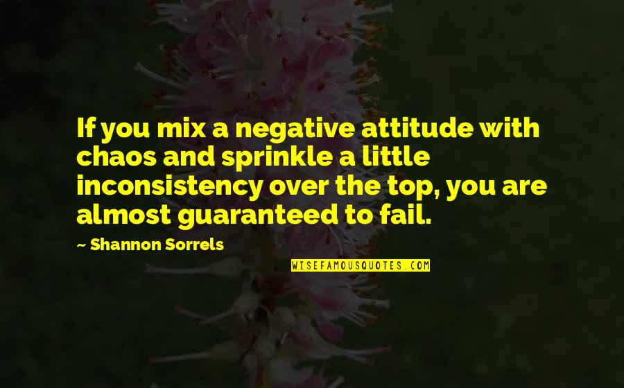Chaos Top Quotes By Shannon Sorrels: If you mix a negative attitude with chaos