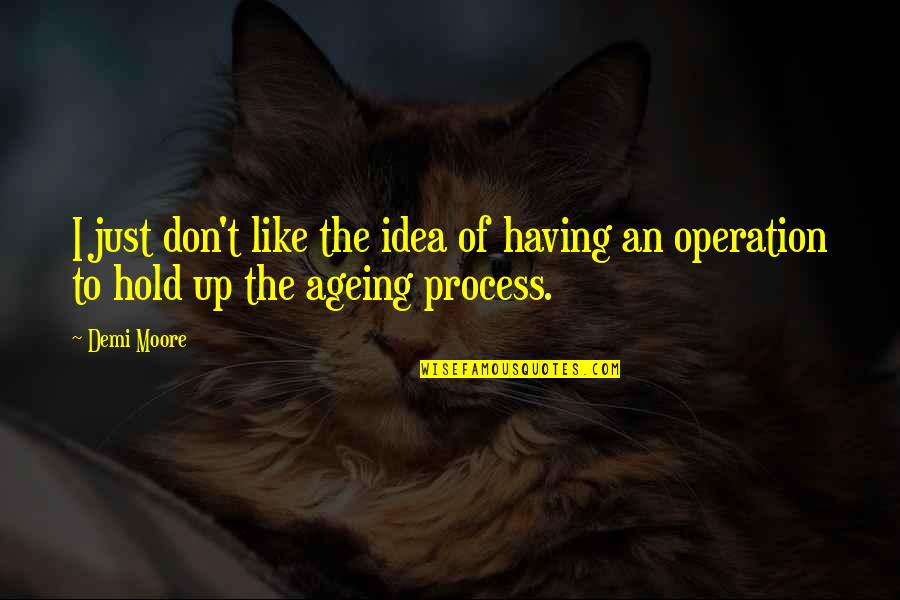 Chaoticism Quotes By Demi Moore: I just don't like the idea of having
