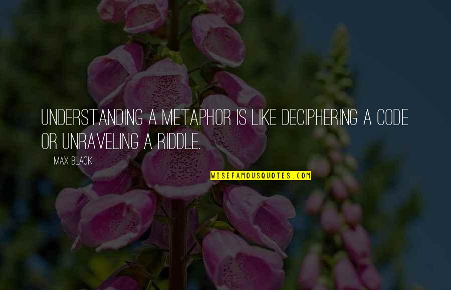 Chapter 33 Birthday Quotes By Max Black: Understanding a metaphor is like deciphering a code
