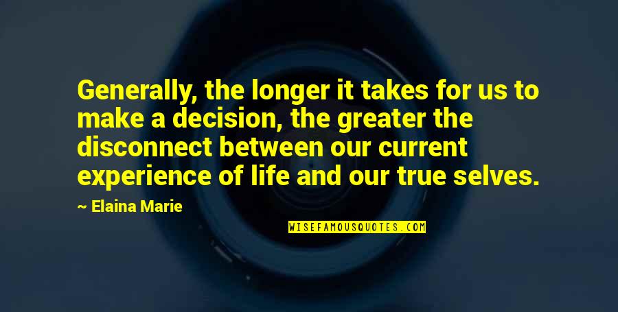Chapter Closed Life Quotes By Elaina Marie: Generally, the longer it takes for us to