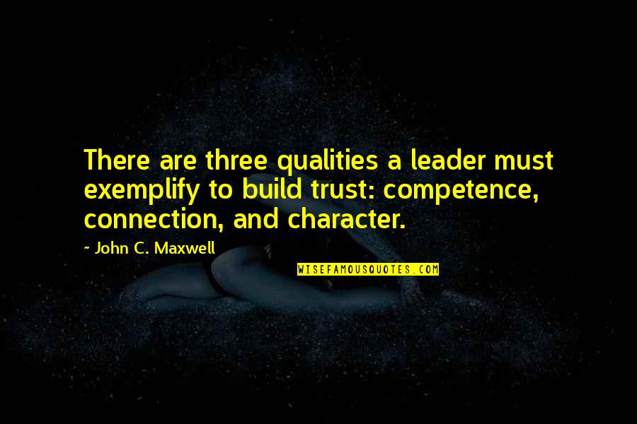 Character Of A Leader Quotes By John C. Maxwell: There are three qualities a leader must exemplify