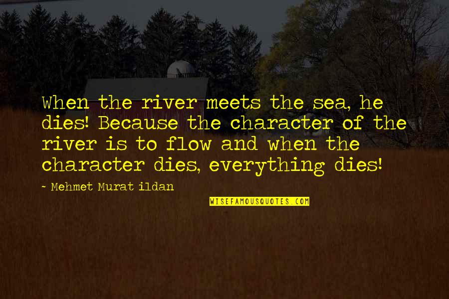 Character Quotations Quotes By Mehmet Murat Ildan: When the river meets the sea, he dies!