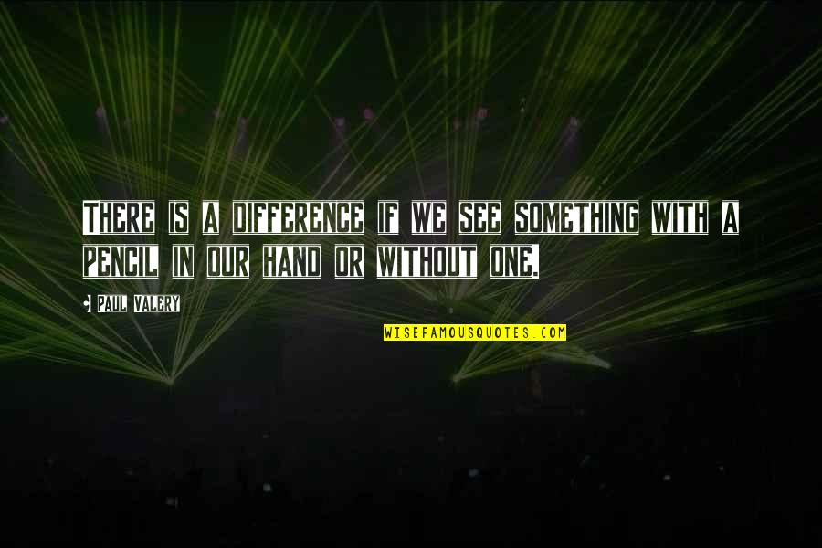 Characterolgical Quotes By Paul Valery: There is a difference if we see something