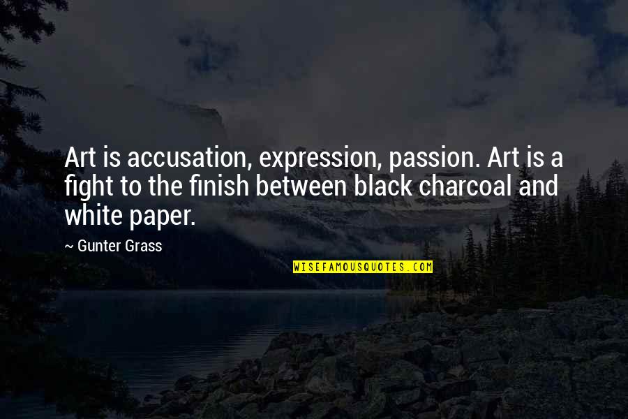 Charcoal Quotes By Gunter Grass: Art is accusation, expression, passion. Art is a