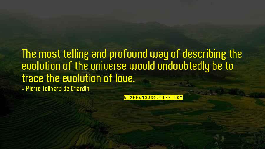 Chardin Quotes By Pierre Teilhard De Chardin: The most telling and profound way of describing