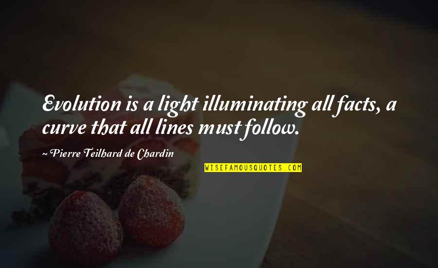 Chardin Quotes By Pierre Teilhard De Chardin: Evolution is a light illuminating all facts, a