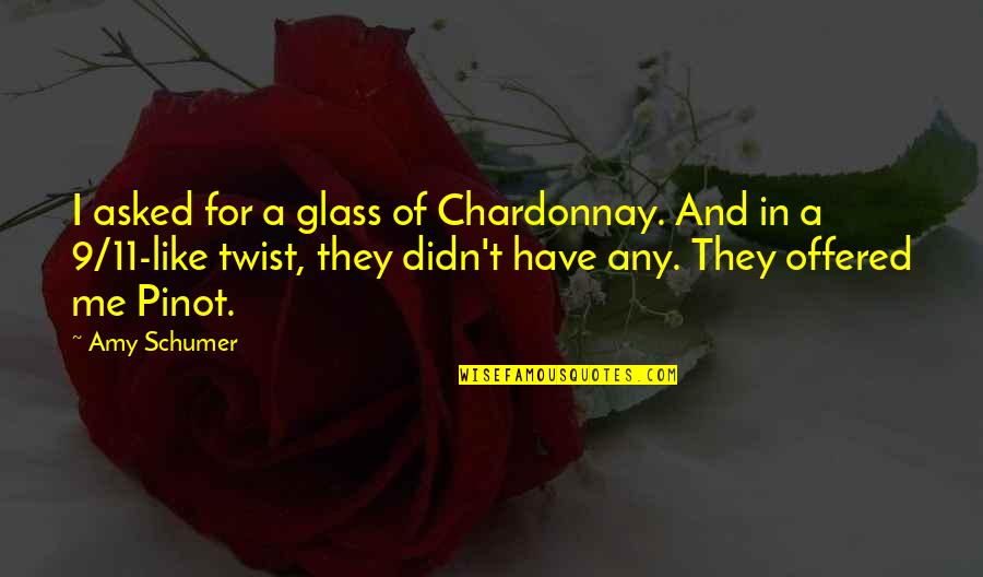 Chardonnay Quotes By Amy Schumer: I asked for a glass of Chardonnay. And