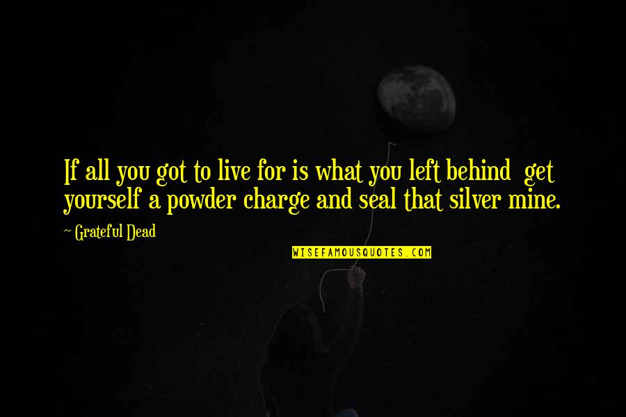 Charge Yourself Quotes By Grateful Dead: If all you got to live for is