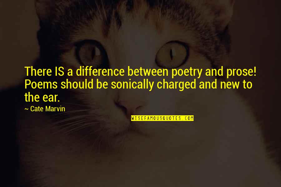 Charged Quotes By Cate Marvin: There IS a difference between poetry and prose! Charged Quotes By Cate Marvin: There IS a difference between poetry and prose!