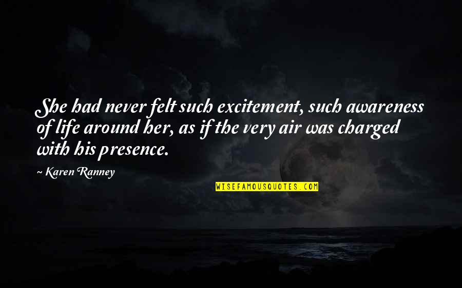 Charged Quotes By Karen Ranney: She had never felt such excitement, such awareness