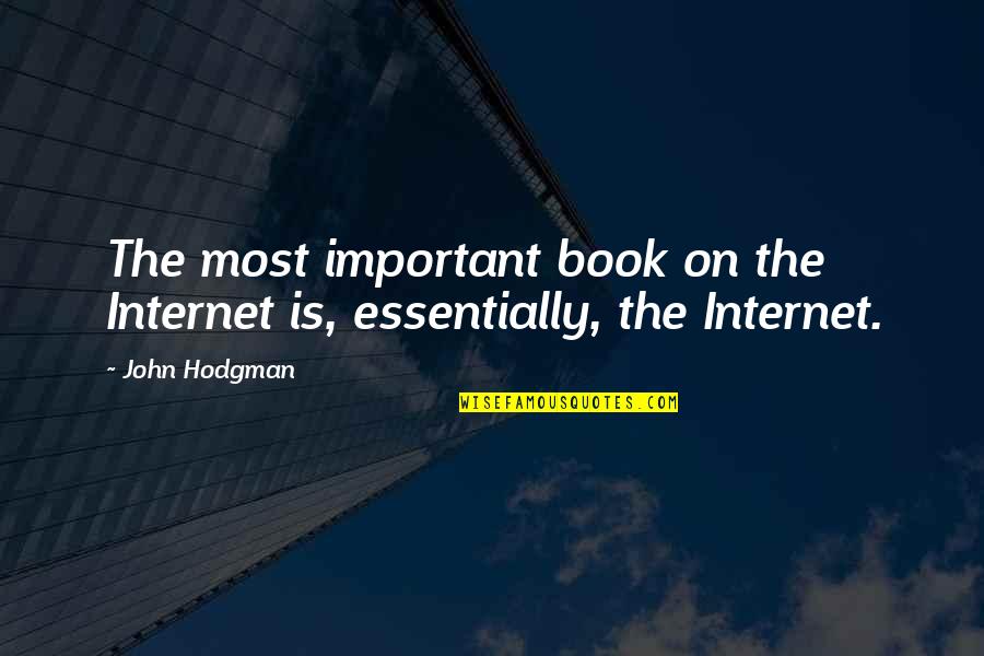 Charger Plate Quotes By John Hodgman: The most important book on the Internet is,