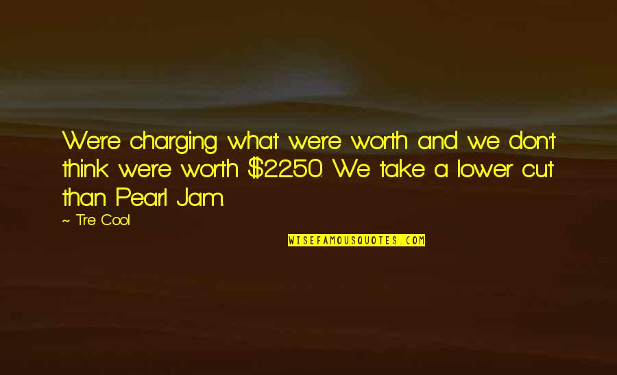Charging Up Quotes By Tre Cool: We're charging what we're worth and we don't Charging Up Quotes By Tre Cool: We're charging what we're worth and we don't