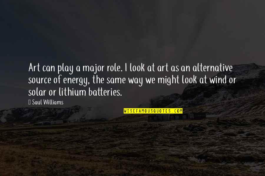 Charifa Quotes By Saul Williams: Art can play a major role. I look